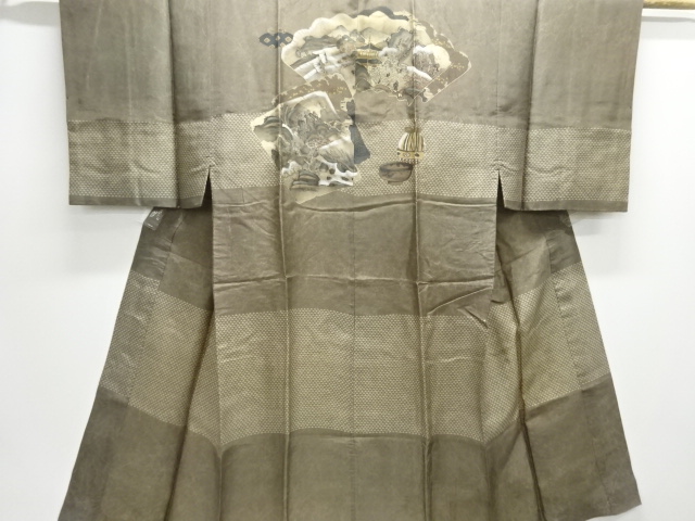 JAPANESE KIMONO / ANTIQUE MENS JUBAN / SILK / SHIKISHI PATTERN